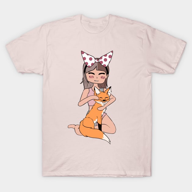 Nori Doll - Animal companions (Fox) T-Shirt by Baguettea